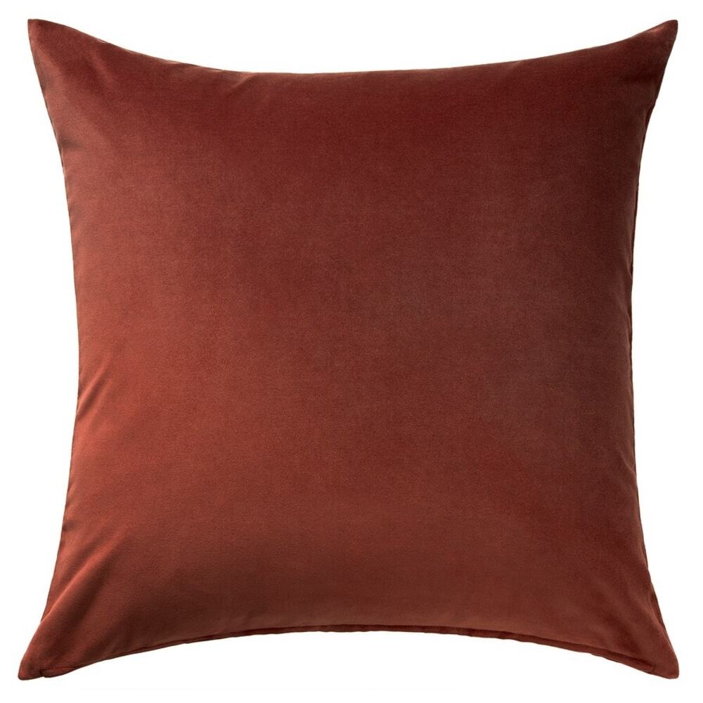 IKEA Rust Brown Velvet Accent Pillow